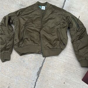GAP Khaki Green Bomber Jacket